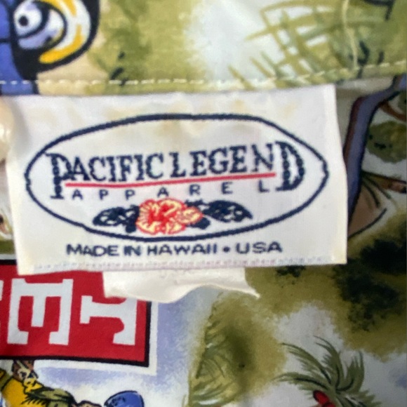Pacific Legend Hawaiian Style Travel Route 66 Men's Graphic Button Up Shirt - Picture 6 of 12
